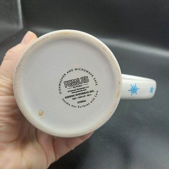 Peanuts Snoopy Woodstock Dashing Through The Snow Holidays Christmas Gibson Mug - Picture 5 of 5